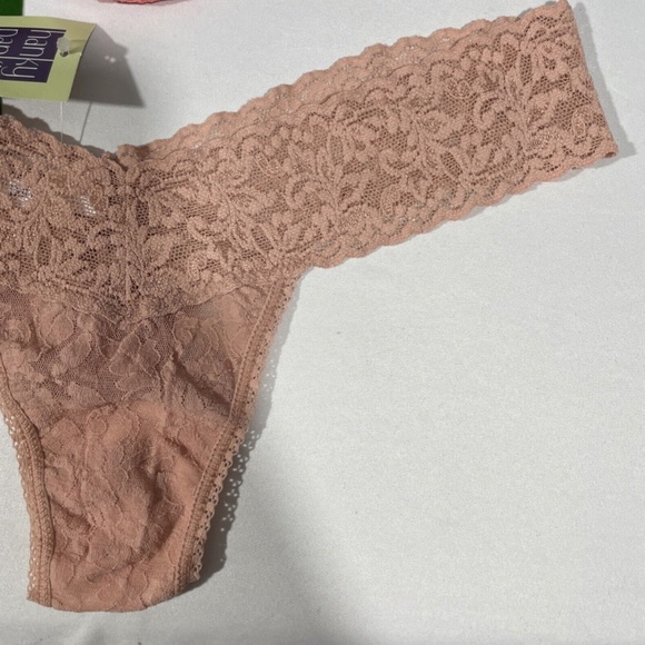 NWT $44 2pc Hanky Panky [ O/S ] Lace Low Rise‎ Thong in Desert Rose & Coral - Picture 5 of 13